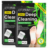 Tudiqe 2en1 patchs-pieds sur l’emballage, confort nocturne potentiel.