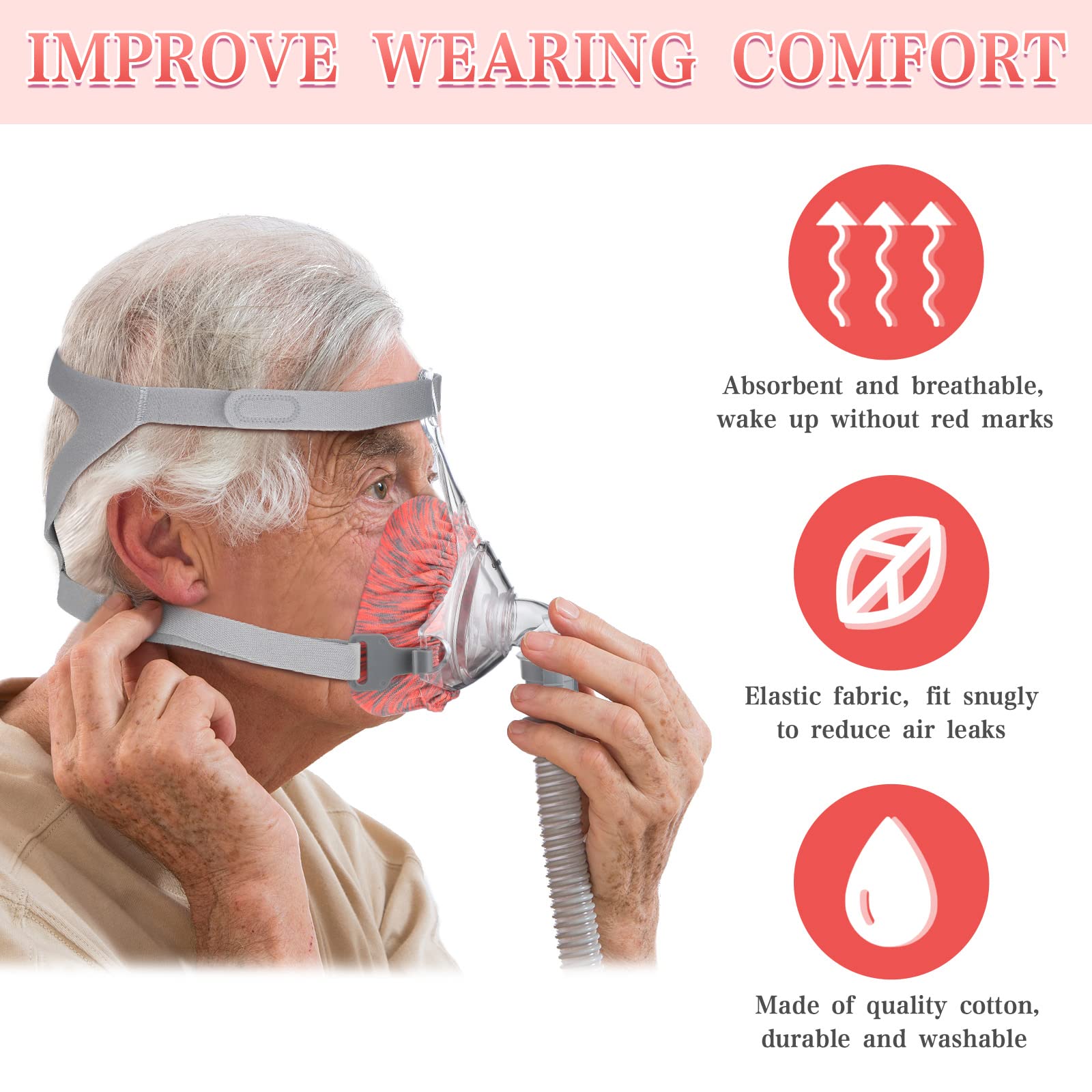 Tudomro liner masque visage adaptable, s'ajuste à diverses tailles et formes.
