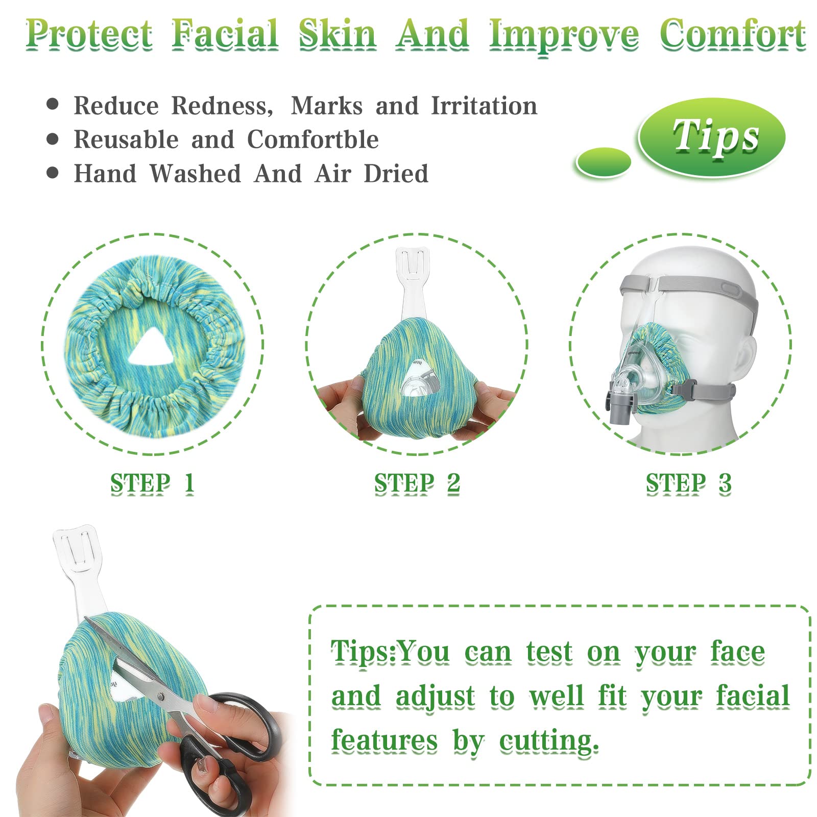 Tudomro coussins absorbants masque visage, barrière contre huile et transpiration.