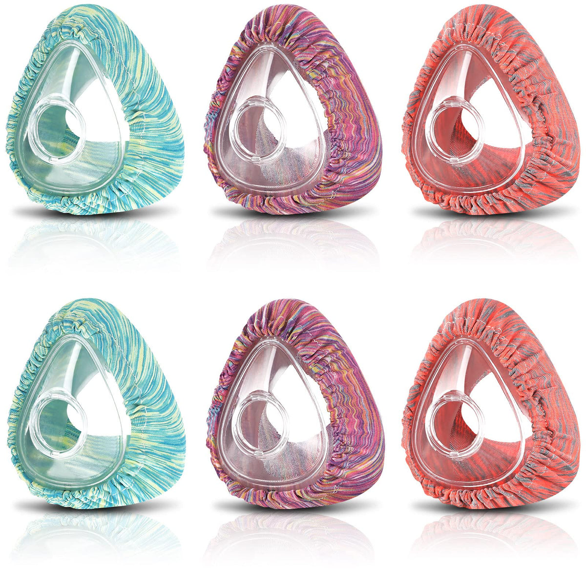 Tudomro pack de 6 doublures masque visage complet, absorbantes et durables.
