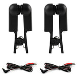 Électrodes clip d'oreille TUJIAQINGI noires pour TENS, confortables et stables.