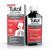 TUKOL Max flacon de sirop indiquant action rapide contre la congestion