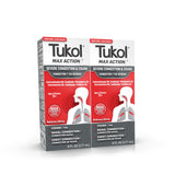 Flacon Tukol Max montrant le packaging, solution pour toux sévère et congestion