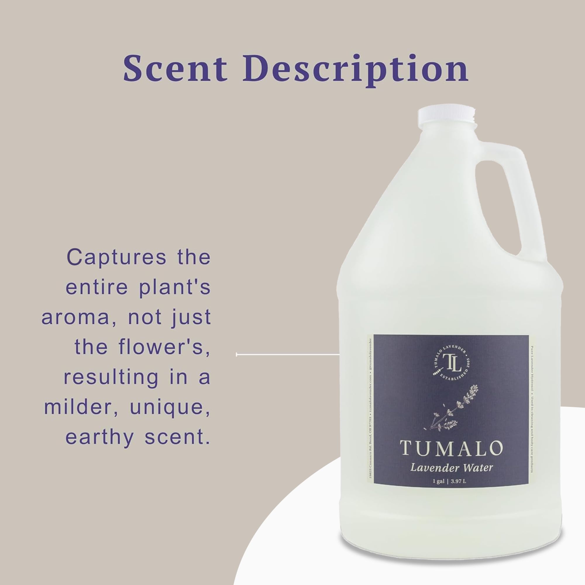 Brume corps apaisante Tumalo Lavender pour une sensation de calme