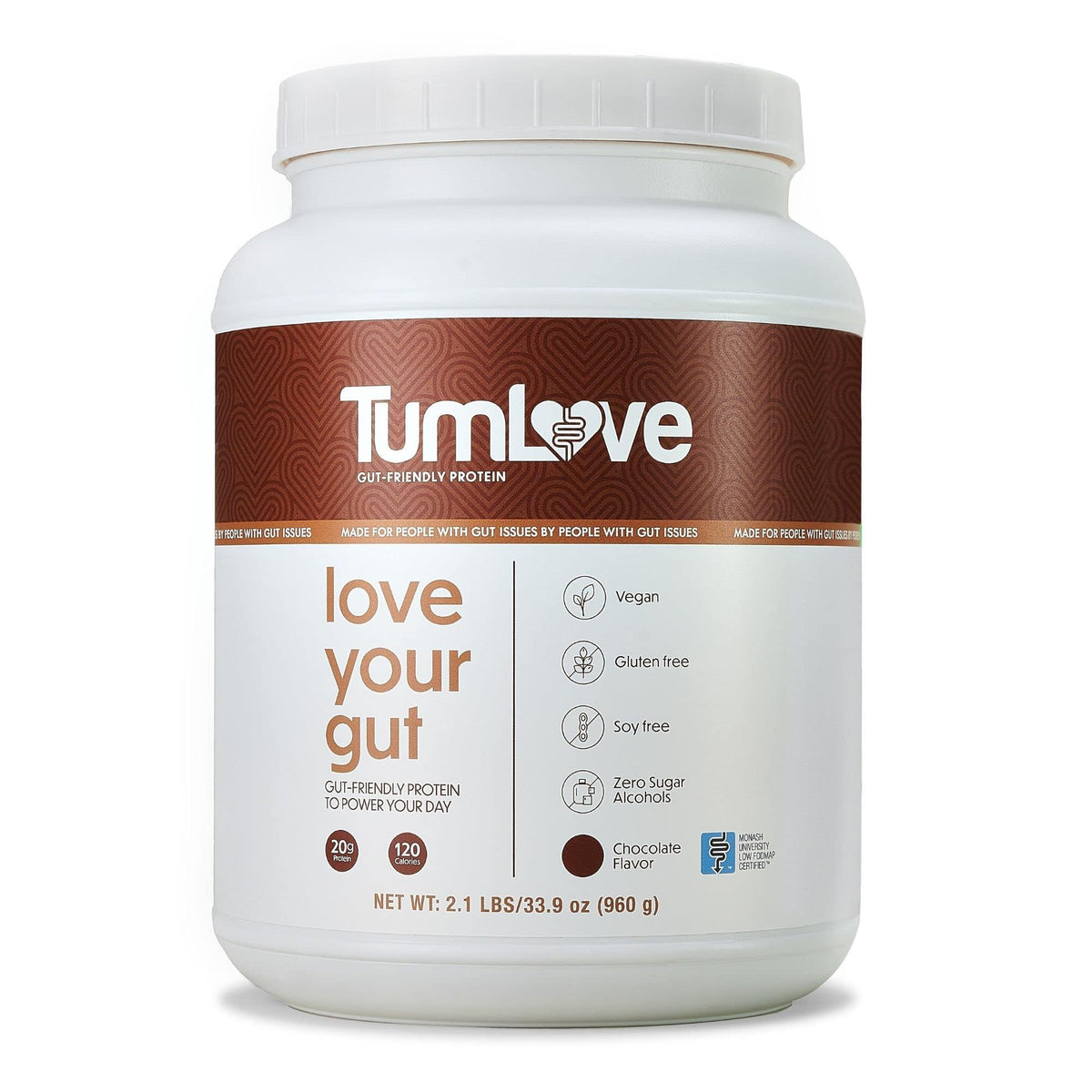 TumLove Poudre végétale chocolat, texture lisse idéale pour une collation protéinée.