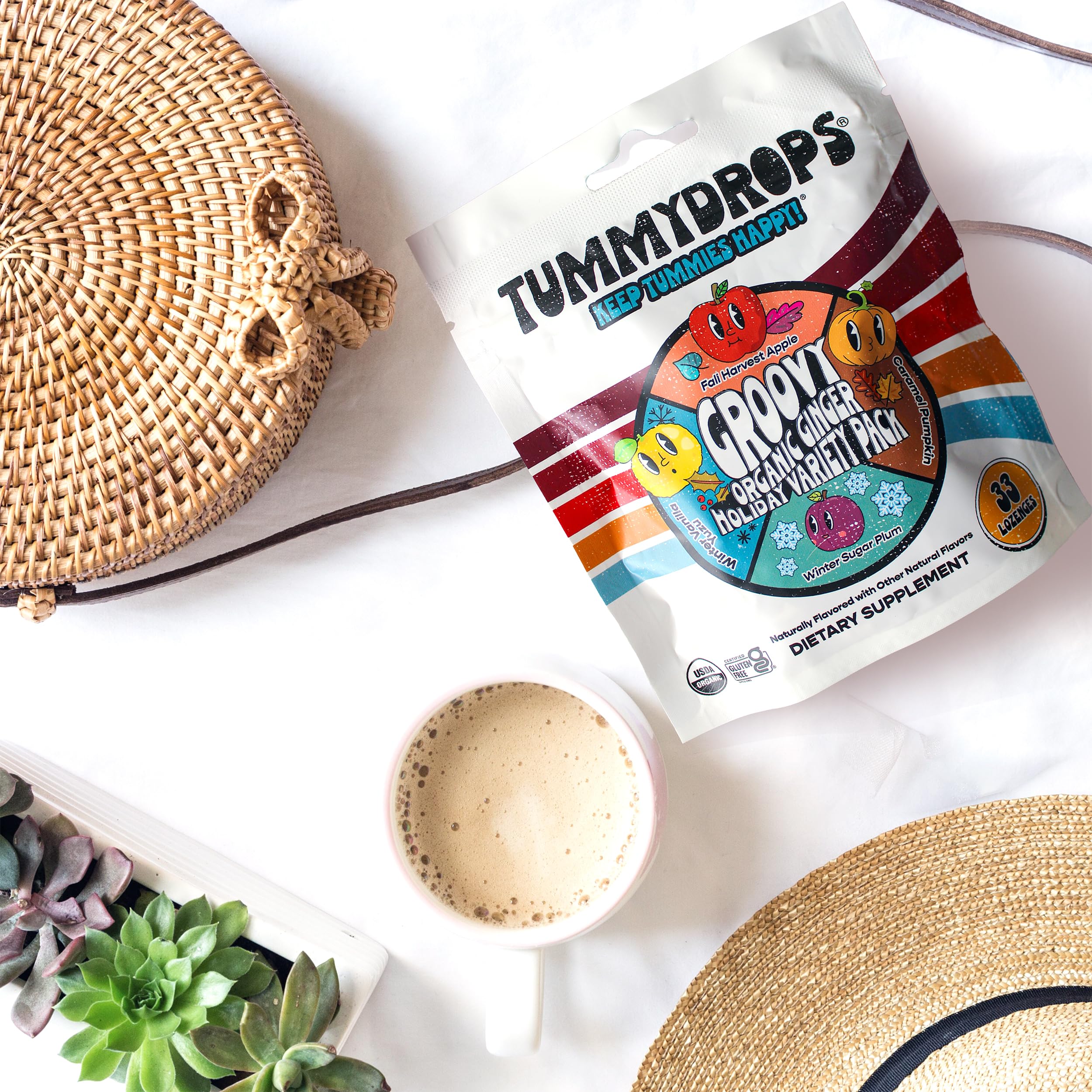 Tummydrops Groovy Ginger yuzu hivernal : goût frais et festif.