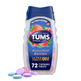 Bouteille TUMS Ultra Strength comprimés à mâcher pour soulagement rapide.