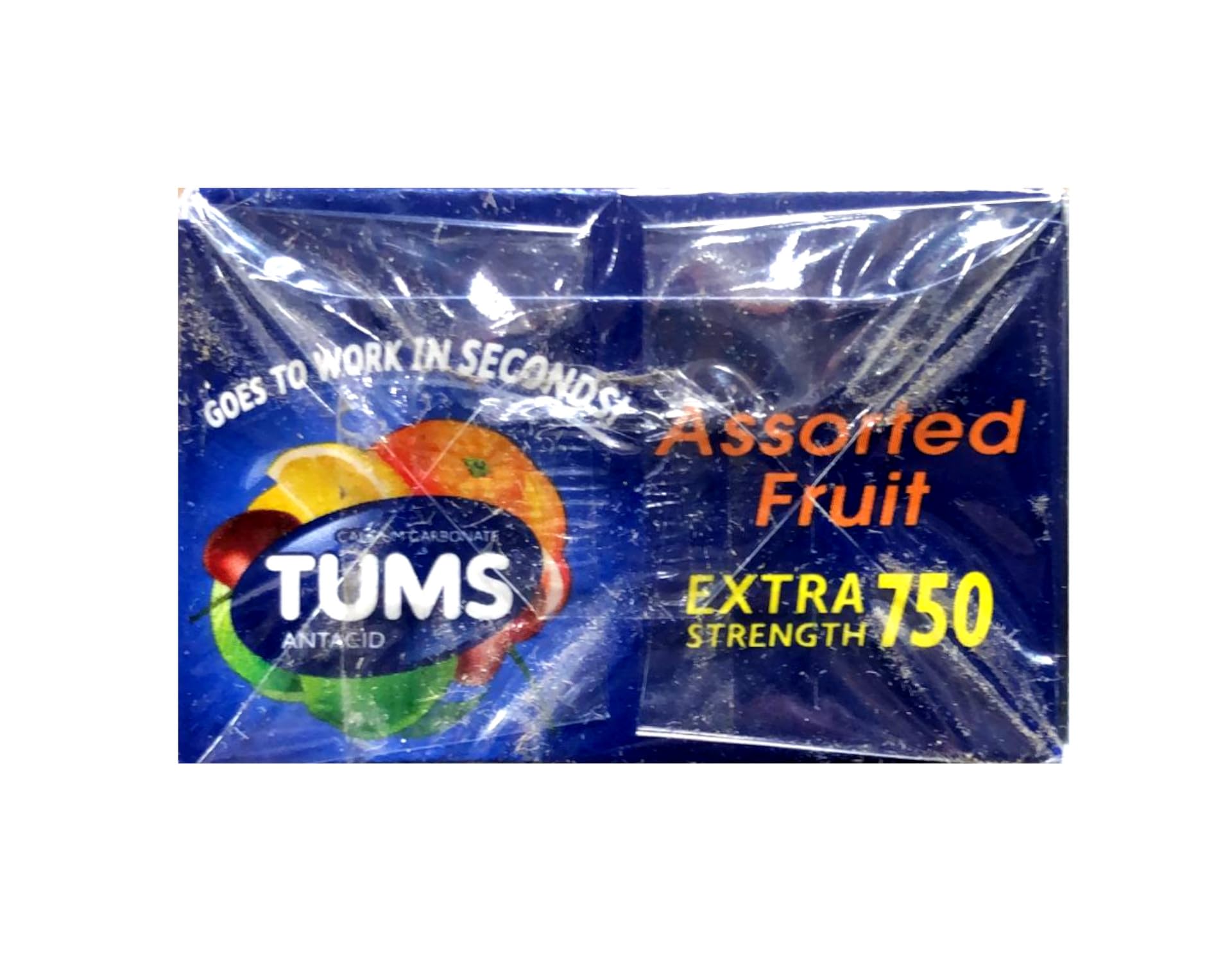 Boîte compacte TUMS Extra 750; rangement facile sur plan de travail.