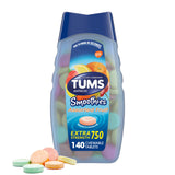 Bouteille TUMS Smoothies avec comprimés-fruits pour soulagement rapide des brûlures