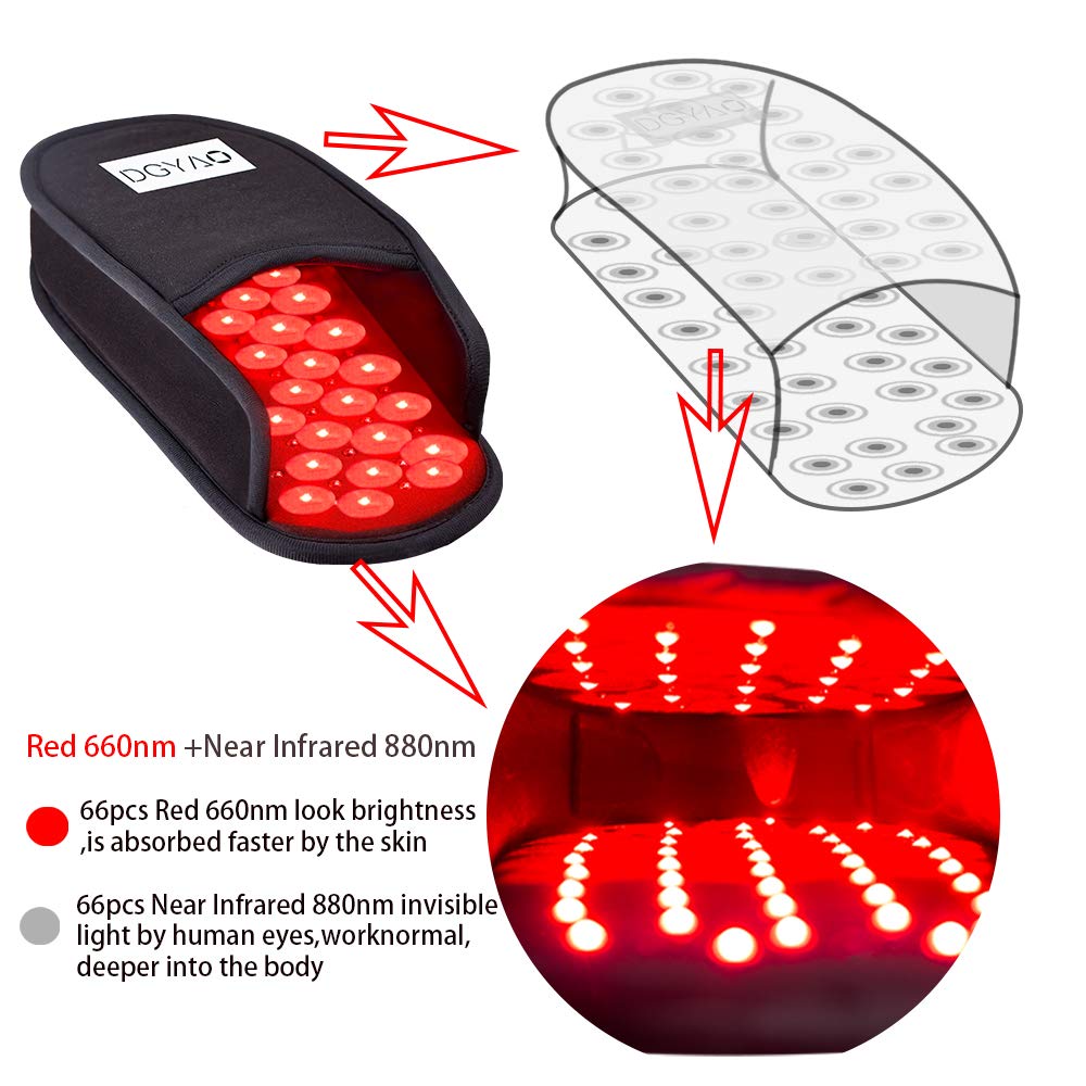 Lumière rouge 660nm sur le pied avec TUOB pour récupération potentielle.