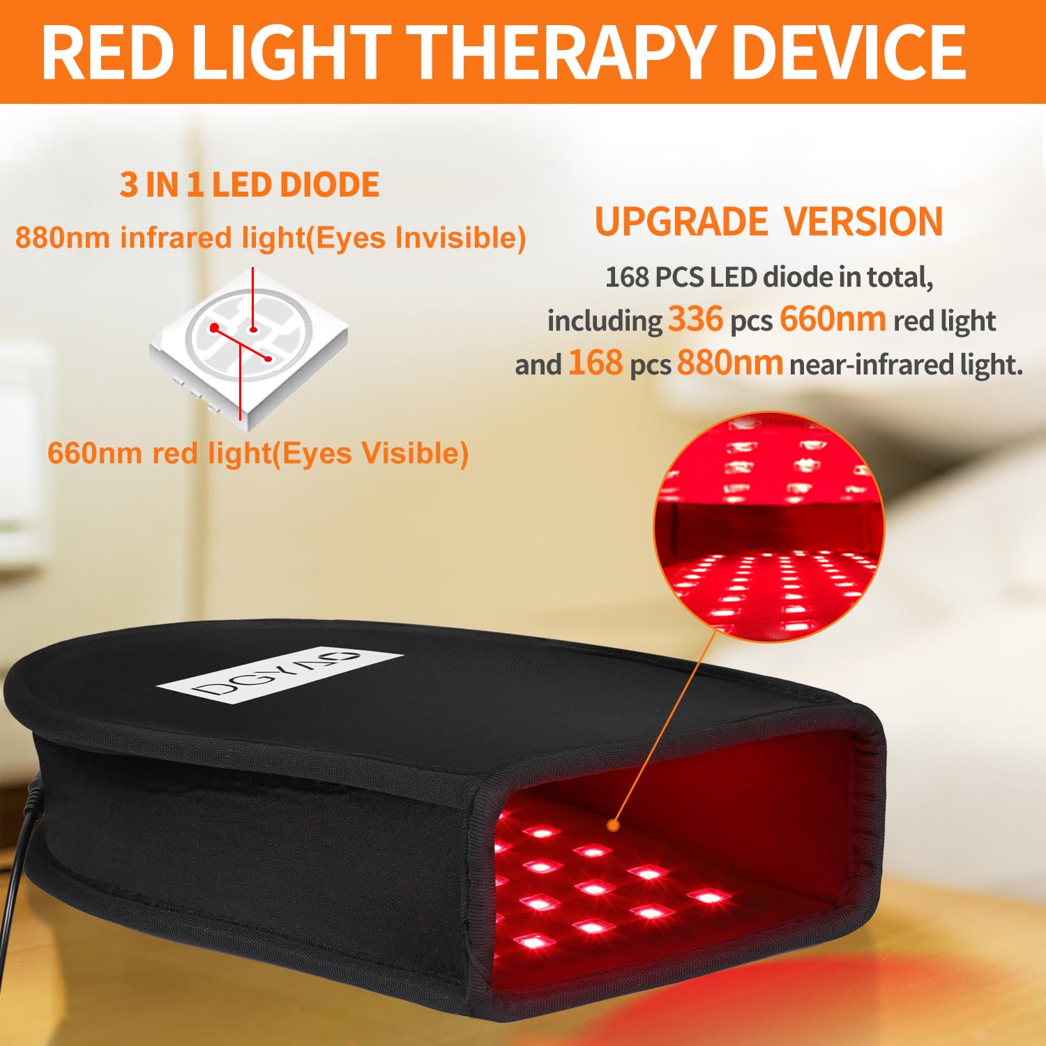 TUOB Thérapie Main – lumière infrarouge 880nm pour un traitement ciblé des zones internes.