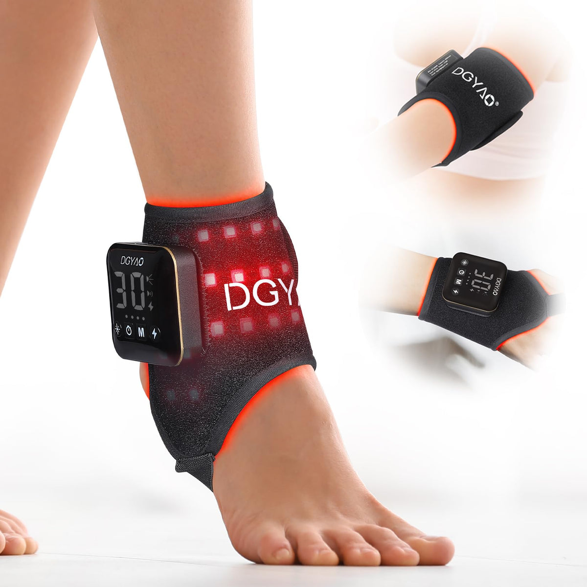 TUOB thérapie lumière rouge pour cheville – détente musculaire et meilleure circulation.