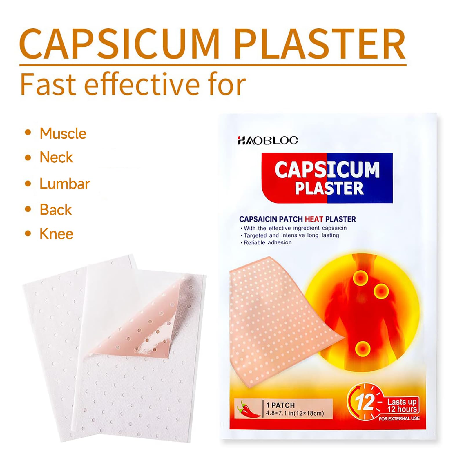 Pansement capsaicine TUOTAO – application facile sur la zone ciblée.