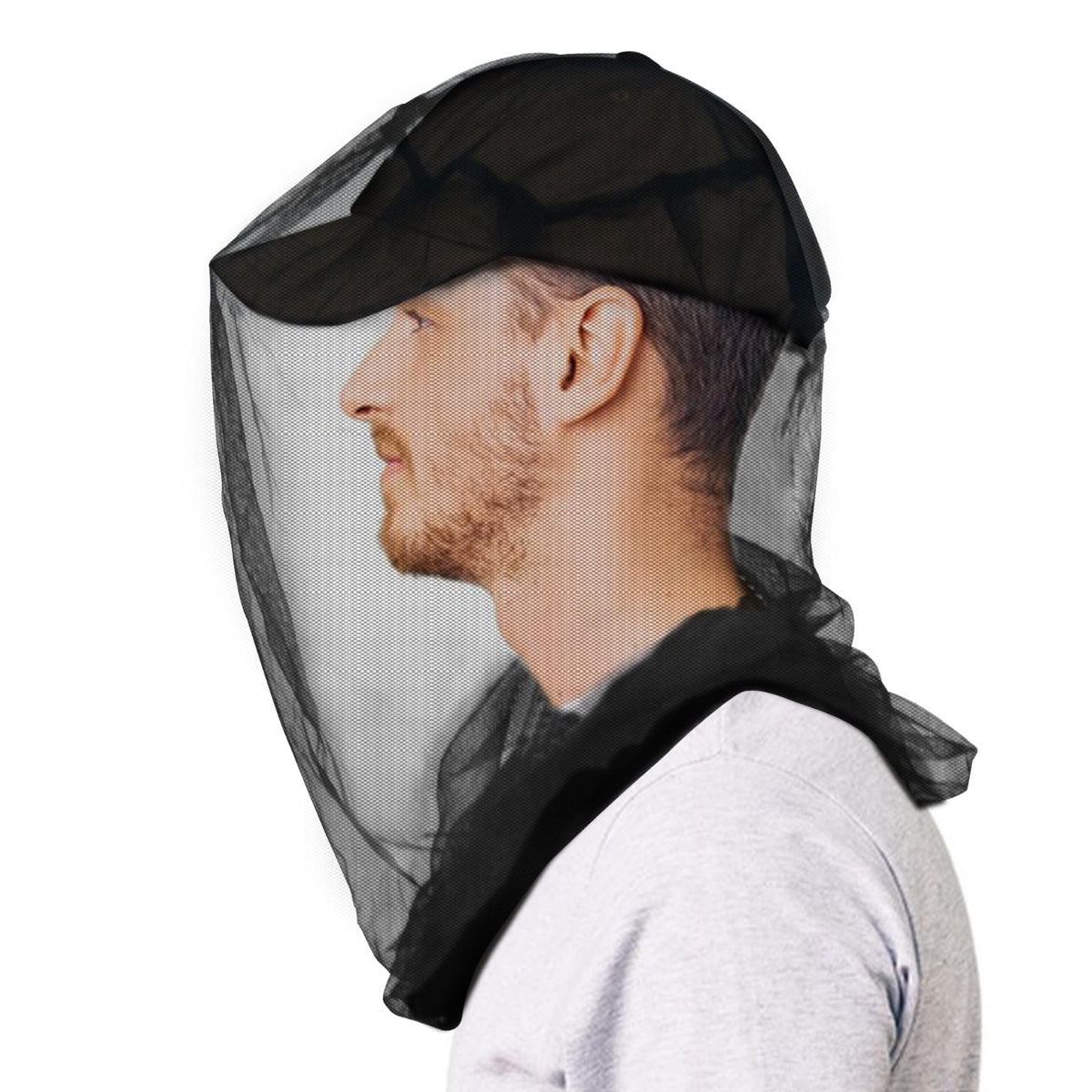 Filet-tête tupi avec maillage fin 620 trous pour repousser les moustiques.