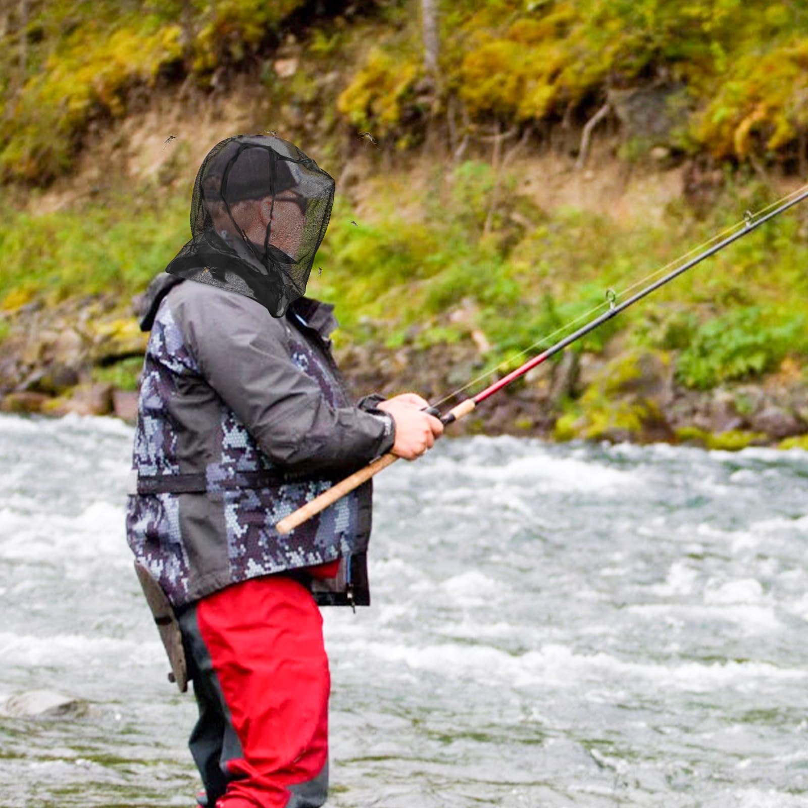 Filet-tête tupi en polyester premium, durable pour les sorties.