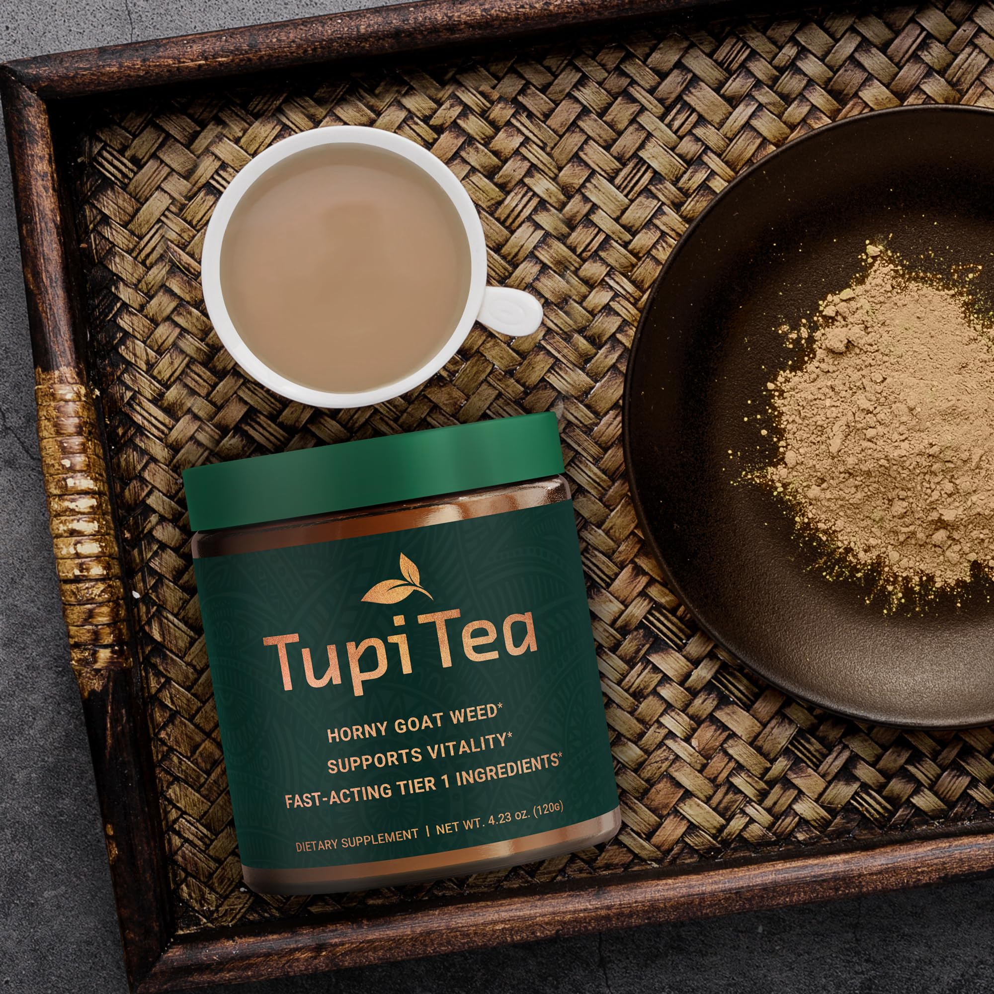 Tupi Tea feuille damiana, infusion relaxante pour l'instant de thé.