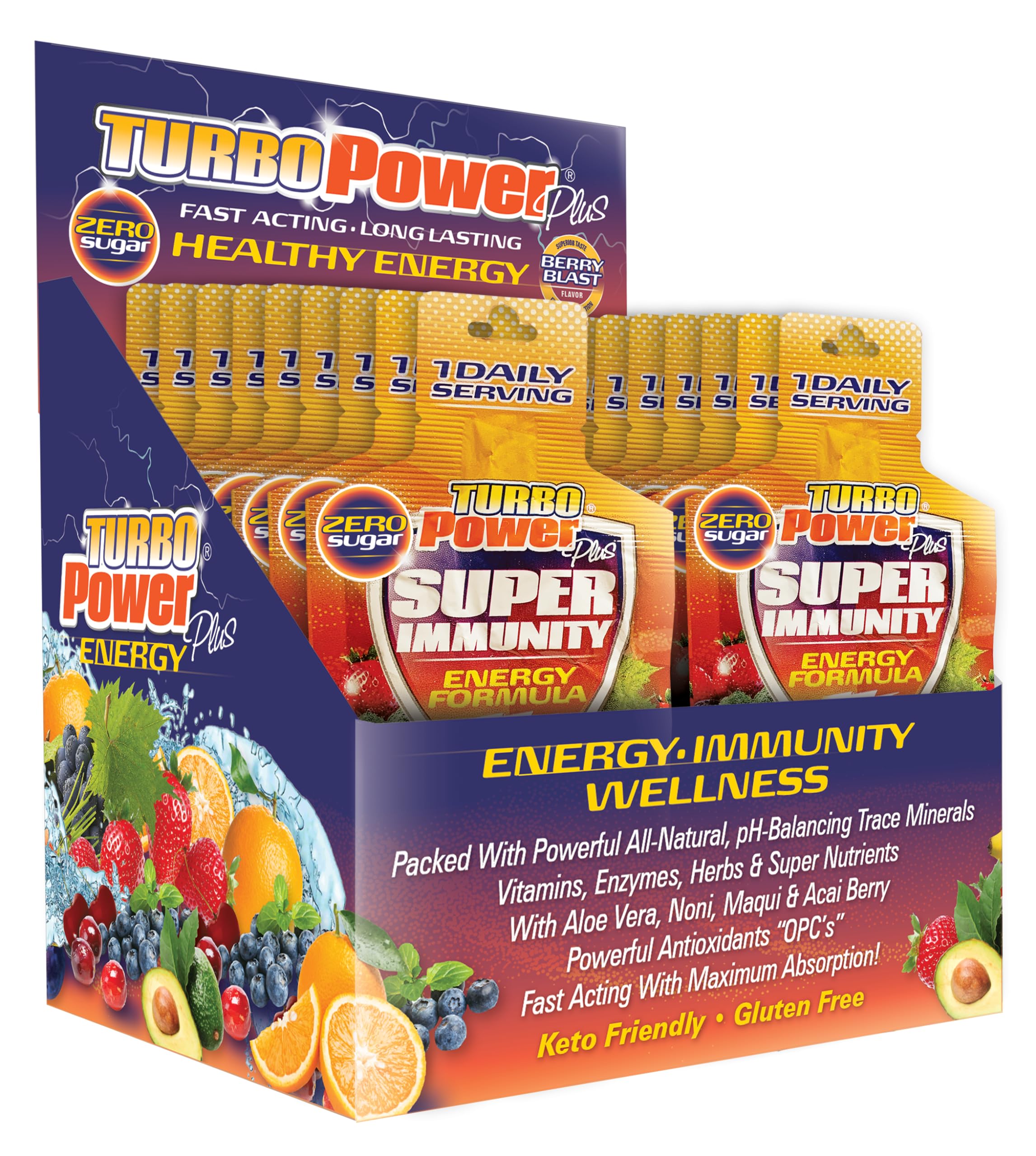 Turbo Power Plus – bouteille immunité tropicale pour énergie durable et hydratation.