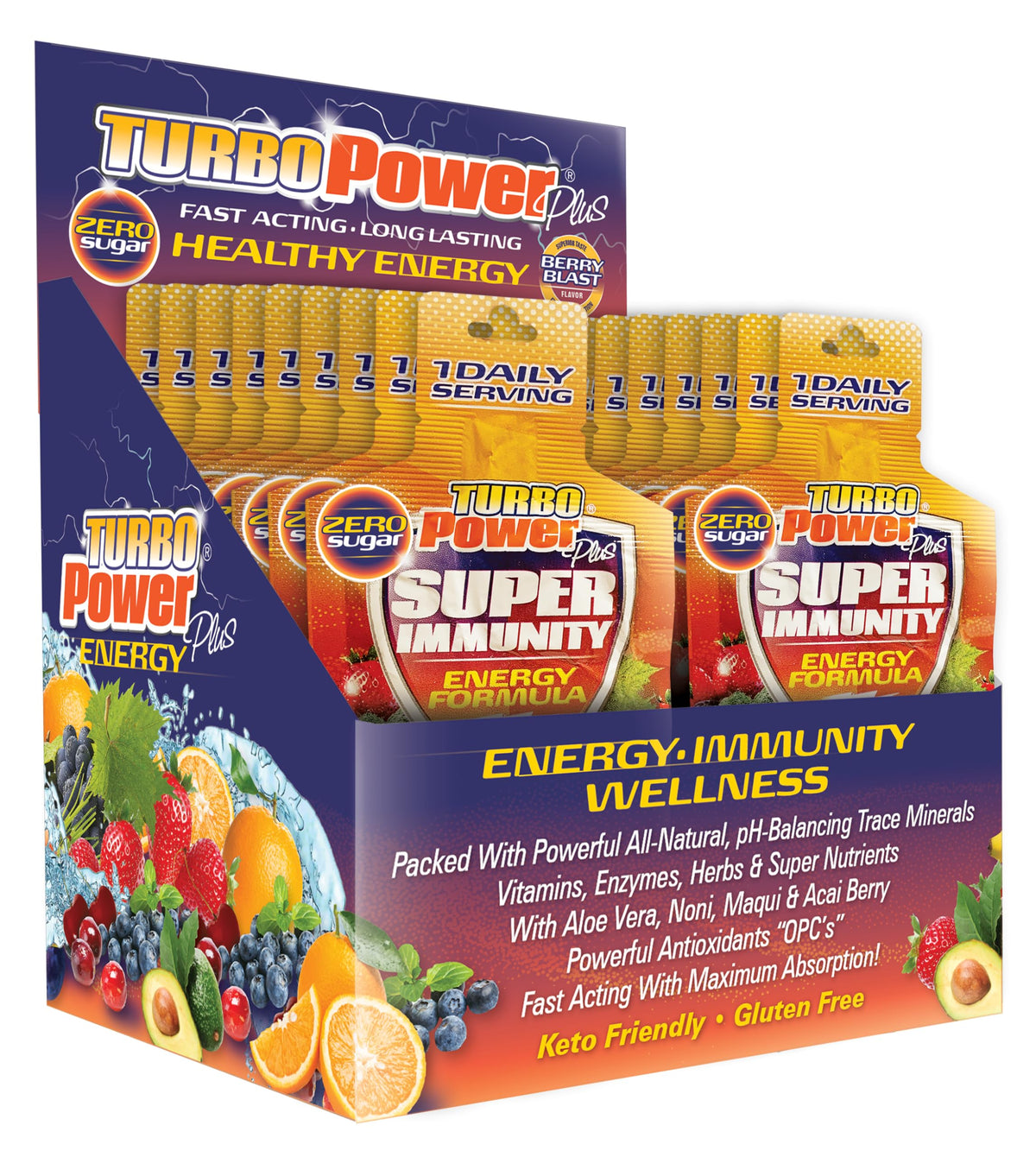 Turbo Power Plus – bouteille immunité tropicale pour énergie durable et hydratation.
