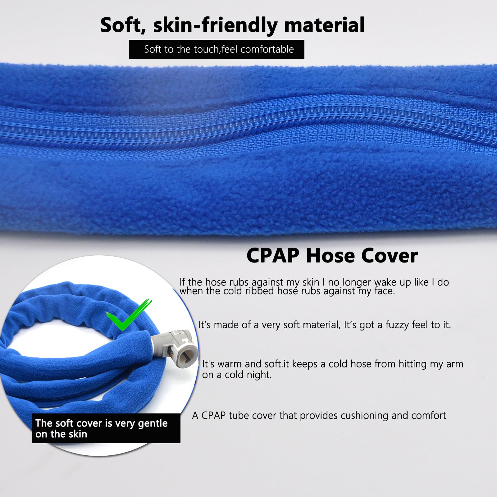 Protection contre les éclaboussures avec le couvre-tube TUSIWIT CPAP