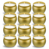 Bougies Tuyai vanille dans boîte métallique pour une atmosphère chaleureuse.