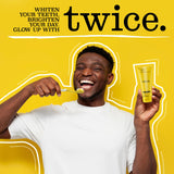 TWICE dentifrice équilibre pH7 favorisant l’harmonie buccale naturelle.
