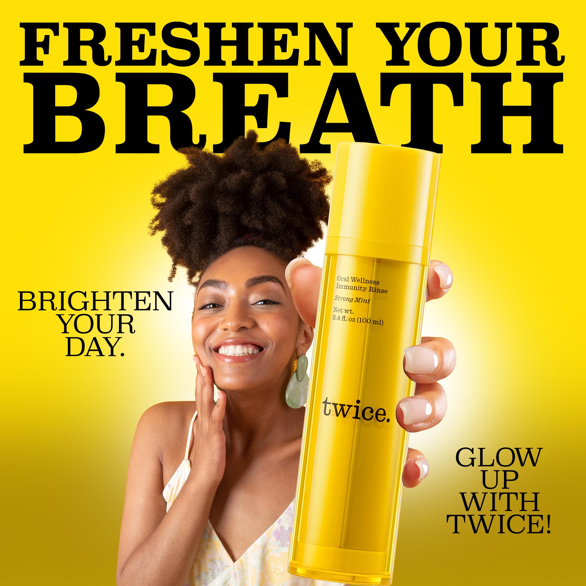 Twice Immunity Rinse: menthe forte pour une haleine agréable.