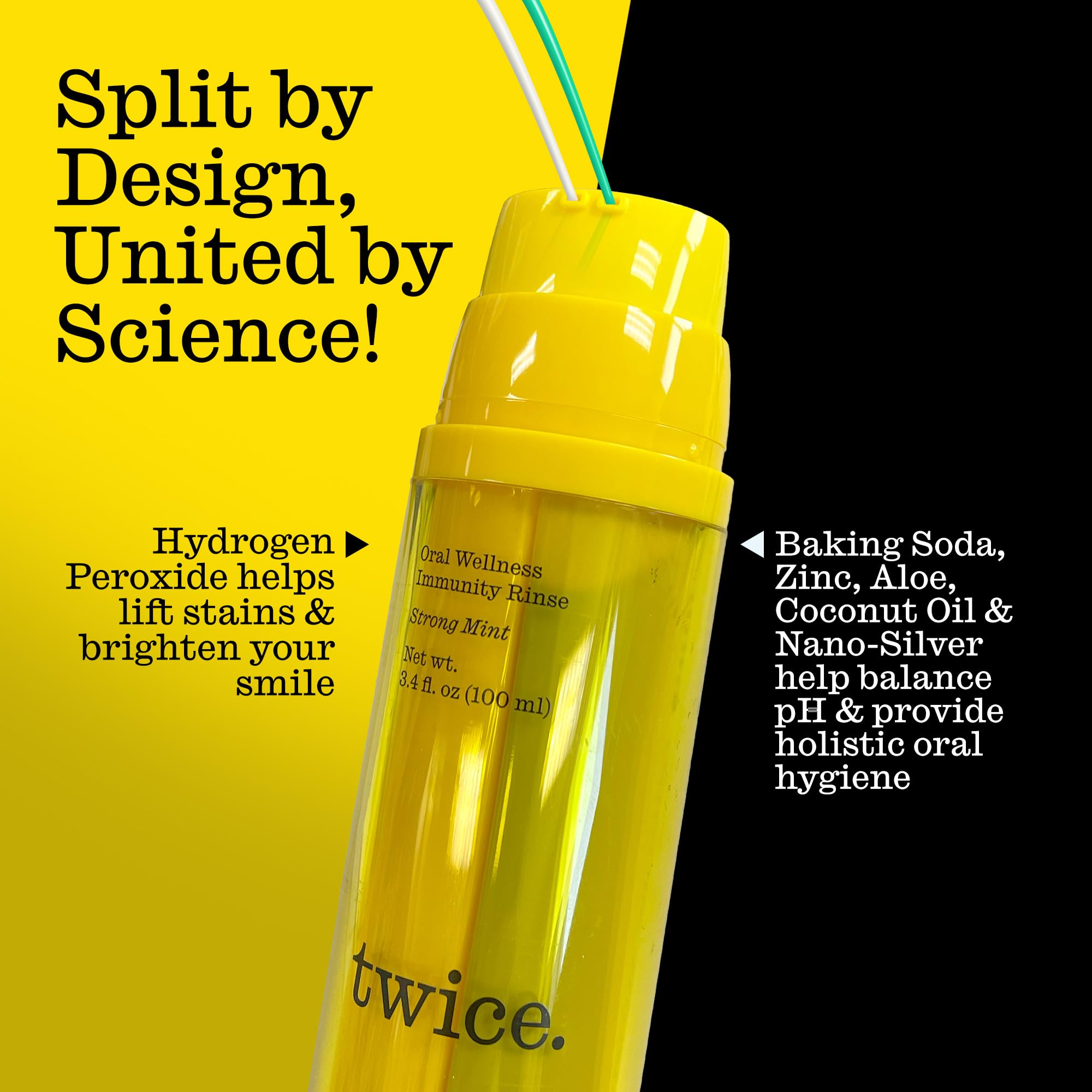Twice Immunity Rinse: sensation fraîcheur durable après rinçage.
