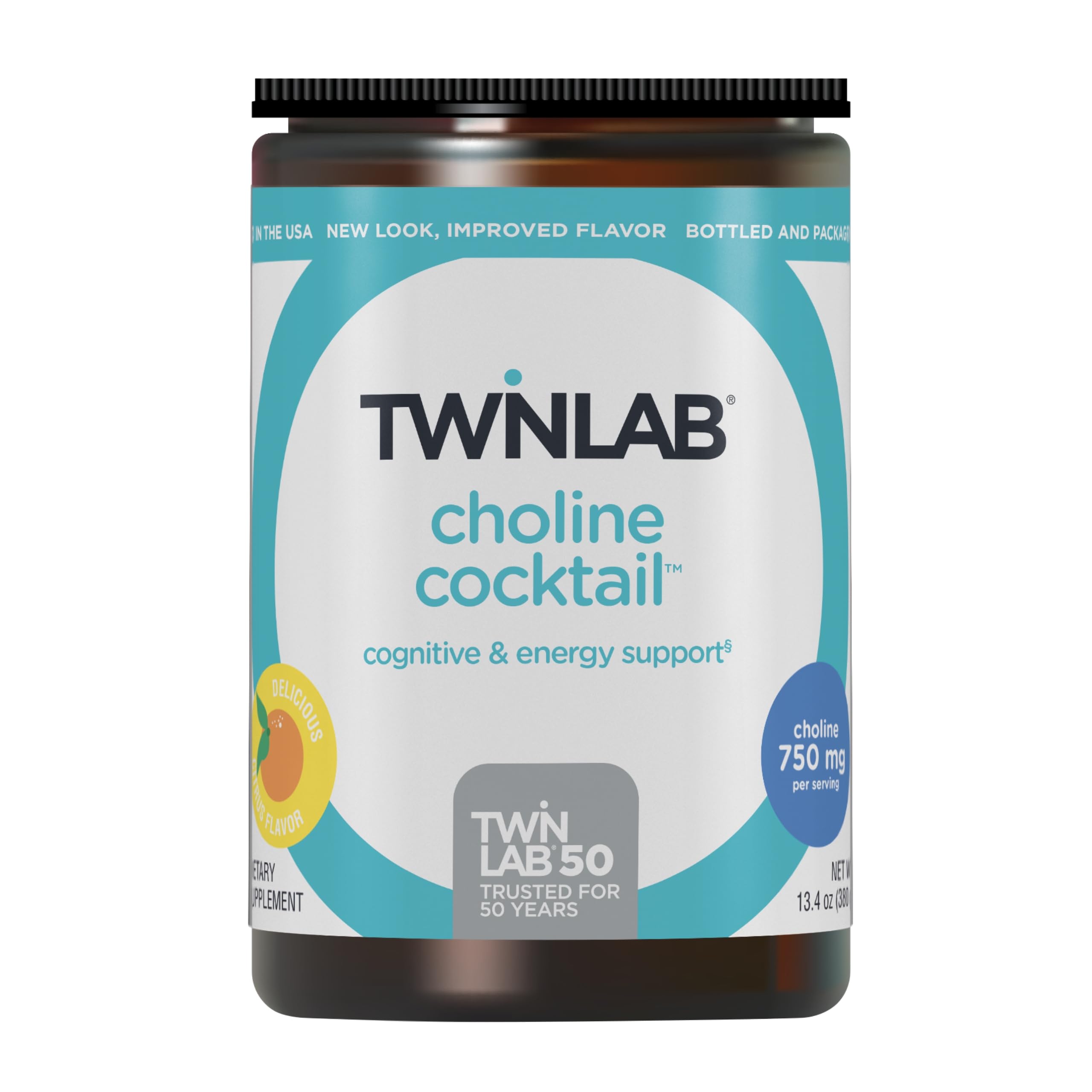 Twinlab Choline Cocktail – bouteille: soutien cognitif potentiel et énergie au quotidien.