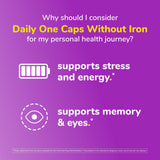 Capsules quotidiennes Twinlab Daily One Caps, prise après le repas recommandée.