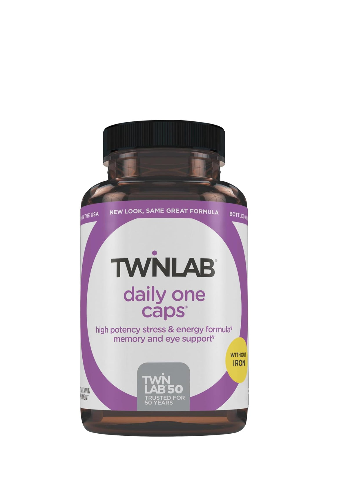 Twinlab Daily One sans fer et Florglo, boîte de 60 comprimés, complément multivitaminé utile au quotidien.
