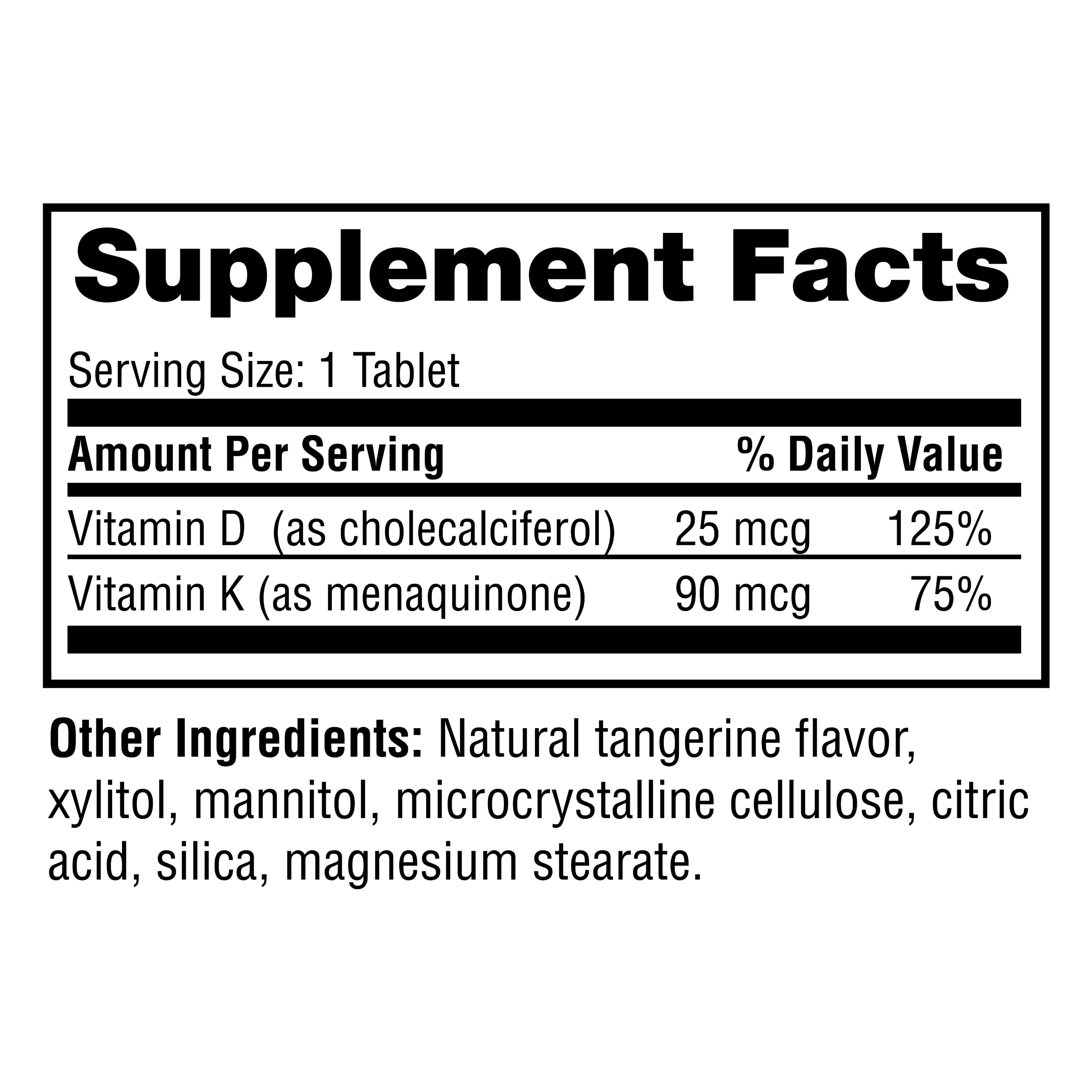 Twinlab Dots D3-K2 – Comprimés visibles, absorption du calcium facilitée.