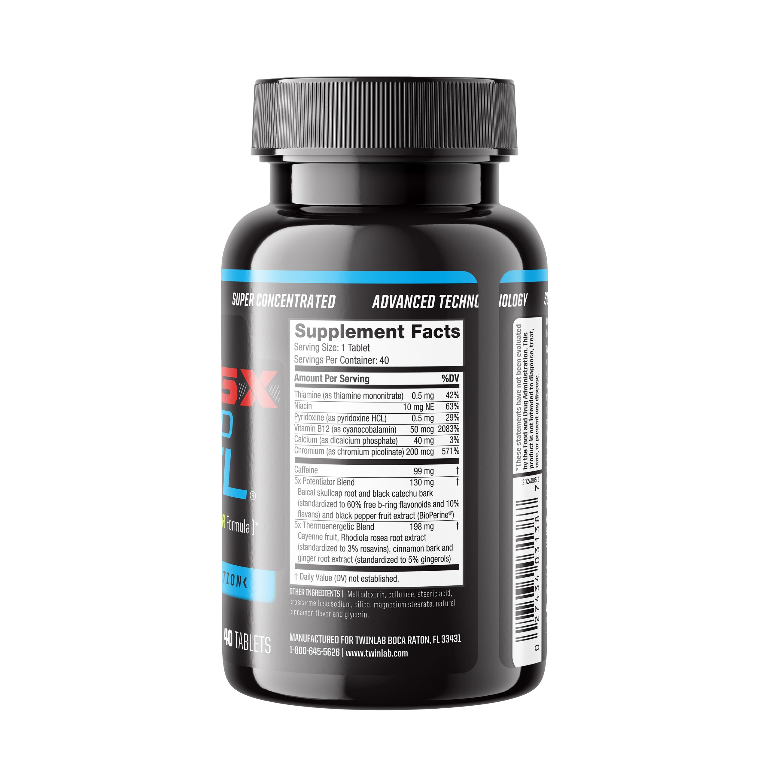 Twinlab Ripped Fuel : comprimés pré-entraînement pour énergie durable