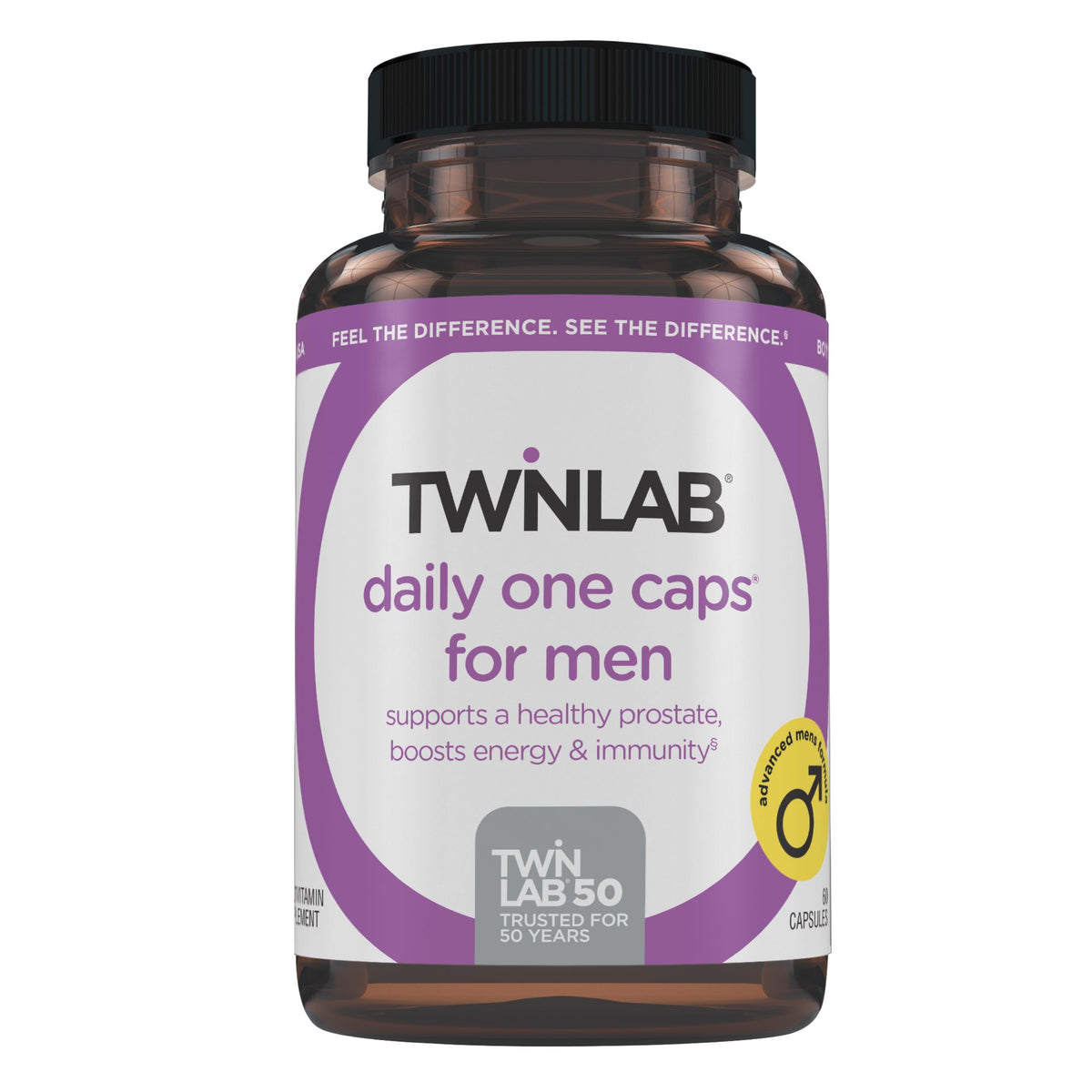 Twinlab TWL Daily One pour hommes - bouteille affichant une nutrition complète pour l'énergie quotidienne