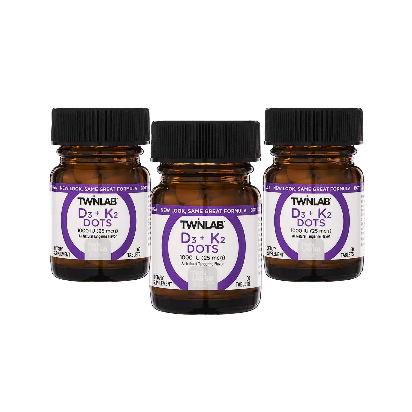 Twinlab vitamine D3 1000 UI et K2 Points en boîte