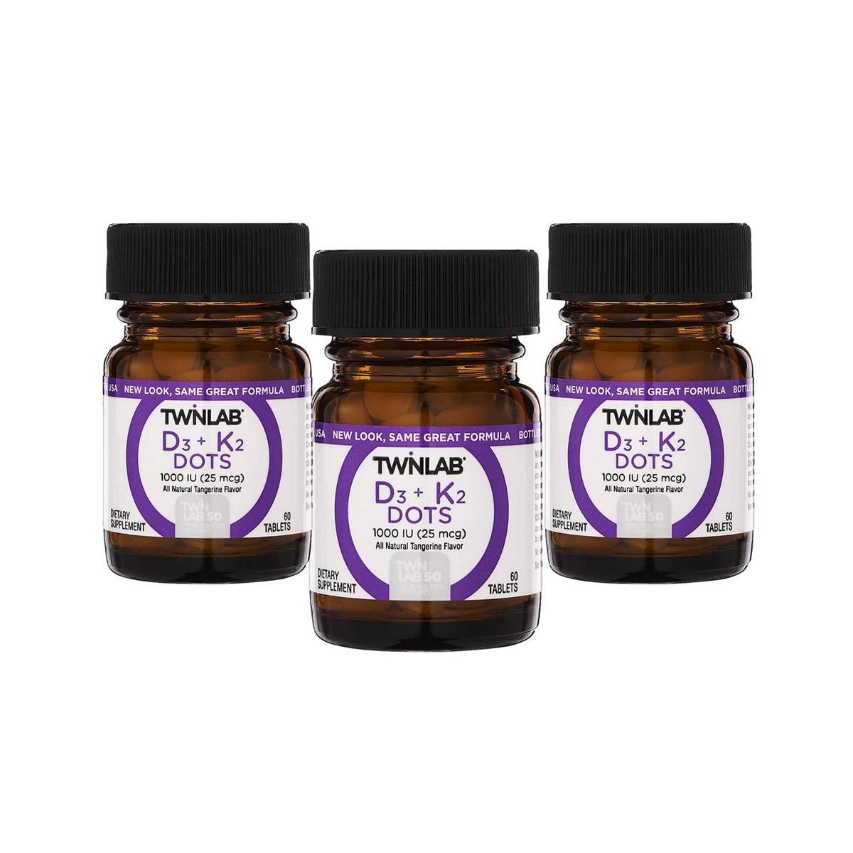 Twinlab vitamine D3 1000 UI et K2 Points en boîte