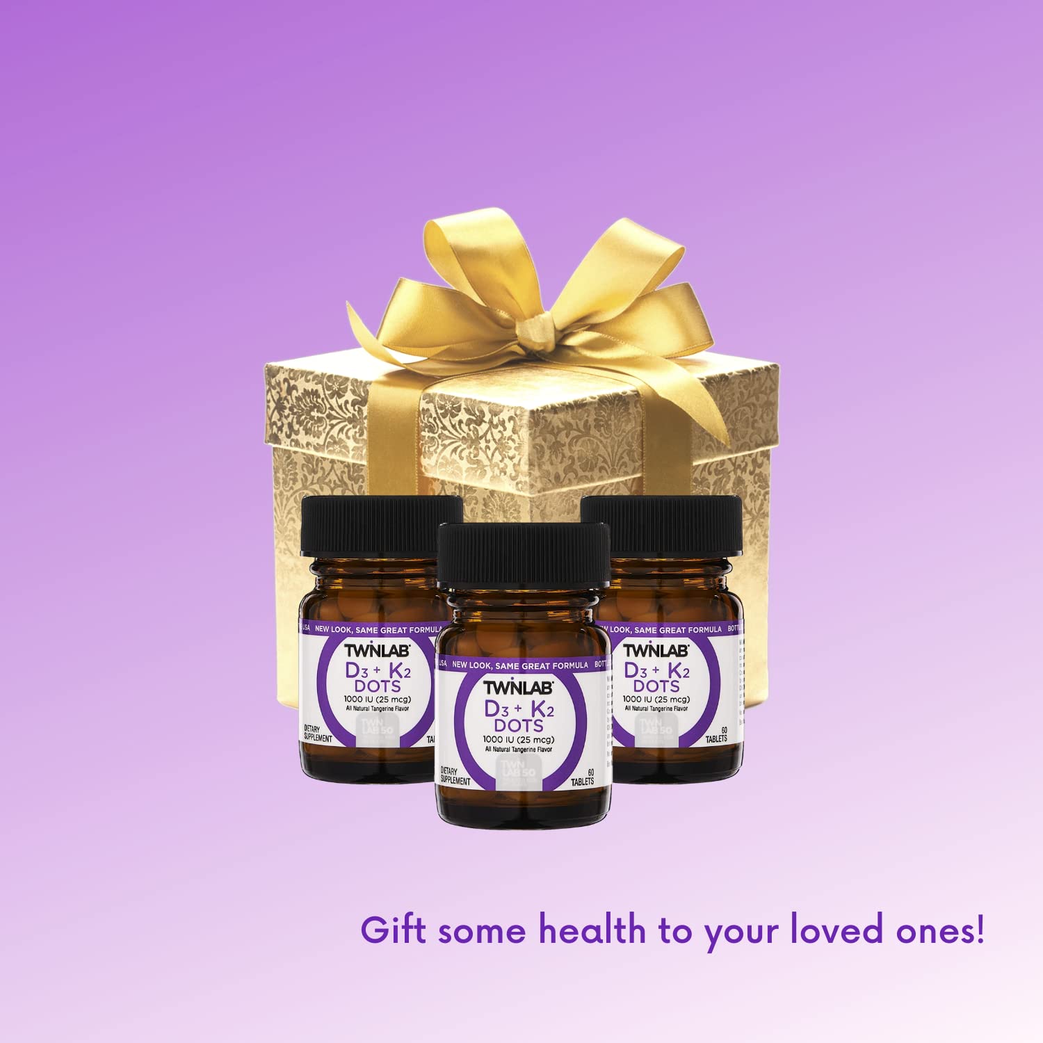 Twinlab vitamine D3 1000 UI et K2 Points contenu