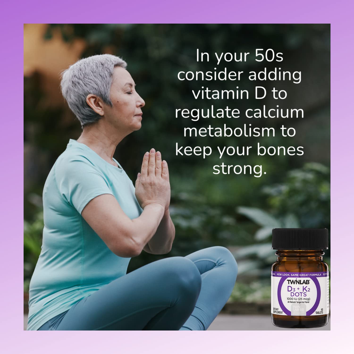 Twinlab vitamine D3 1000 UI et K2 Points forme-points