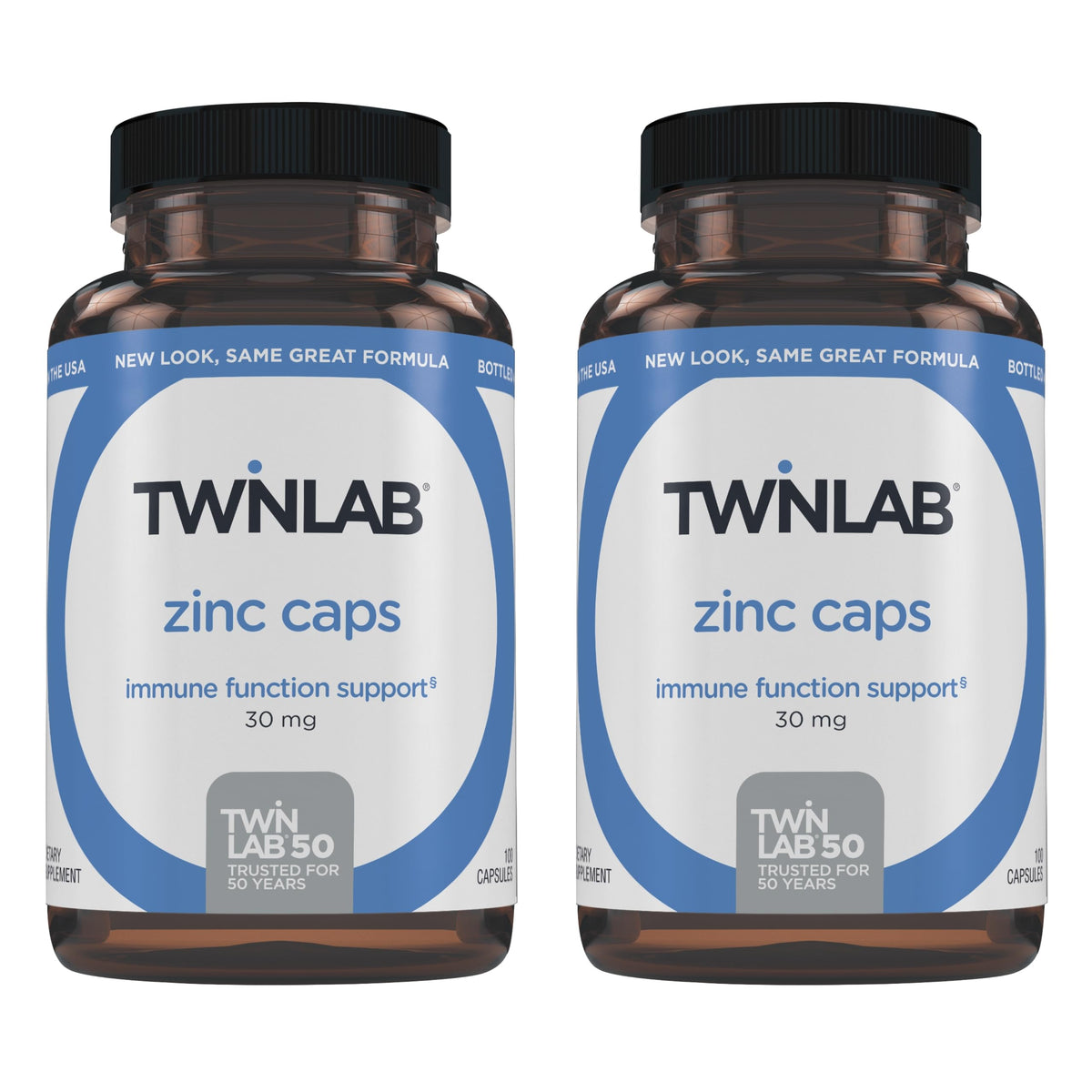 Twinlab capsules de zinc – emballage pratique pour prise quotidienne.