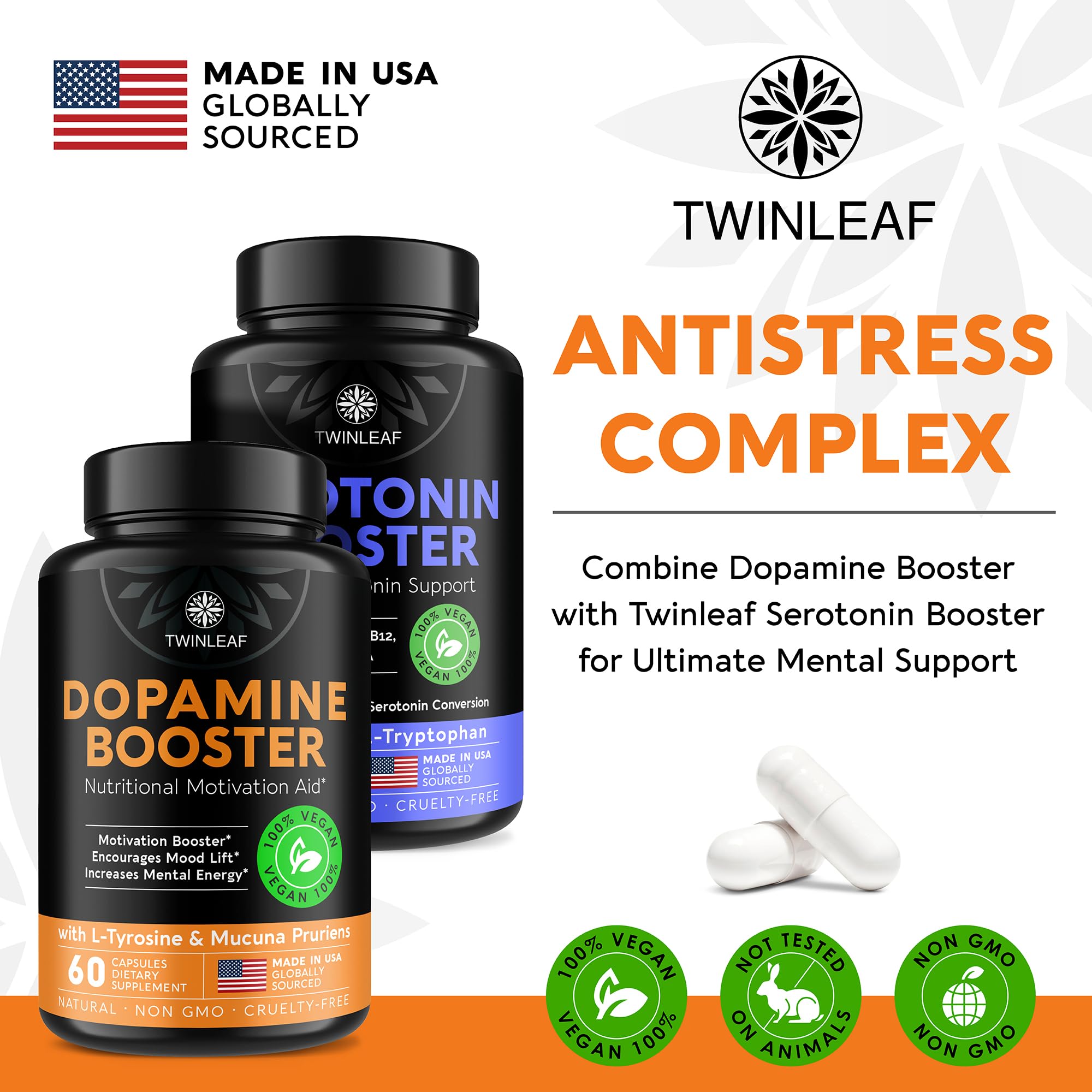 TwinLeaf Dopamine, rituel quotidien pour concentration et énergie mentale.