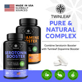 Twinleaf Serotonin Booster – Emballage pratique pour utilisation quotidienne.