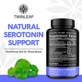 Twinleaf Serotonin Booster – Composition d'ingrédients clés pour humeur et sommeil.