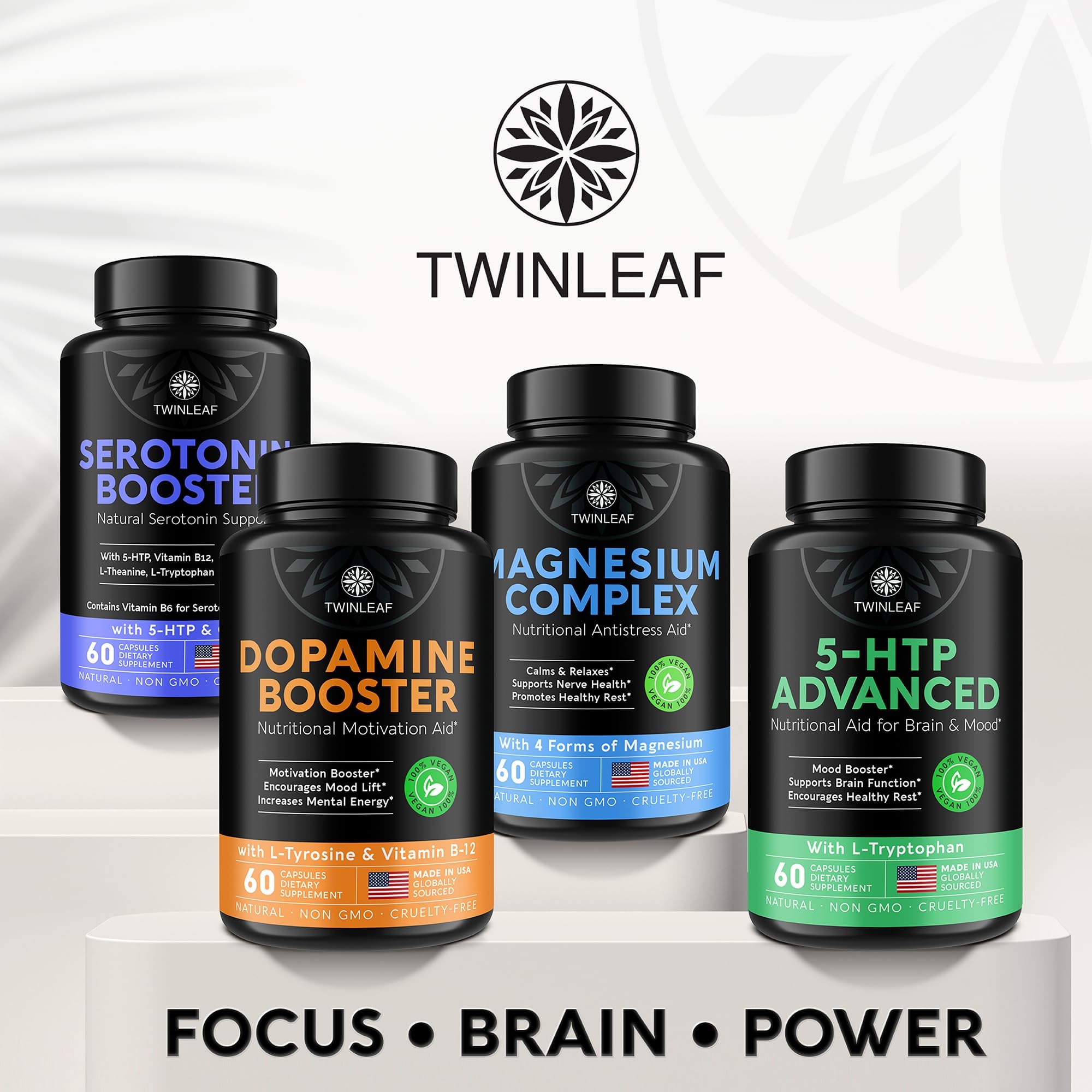 Twinleaf Serotonin Booster – Ingrédients-clés et bénéfices potentiels.