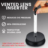Twizz inserteur scléral ventilé noir, zoom sur silicone sans BPA.