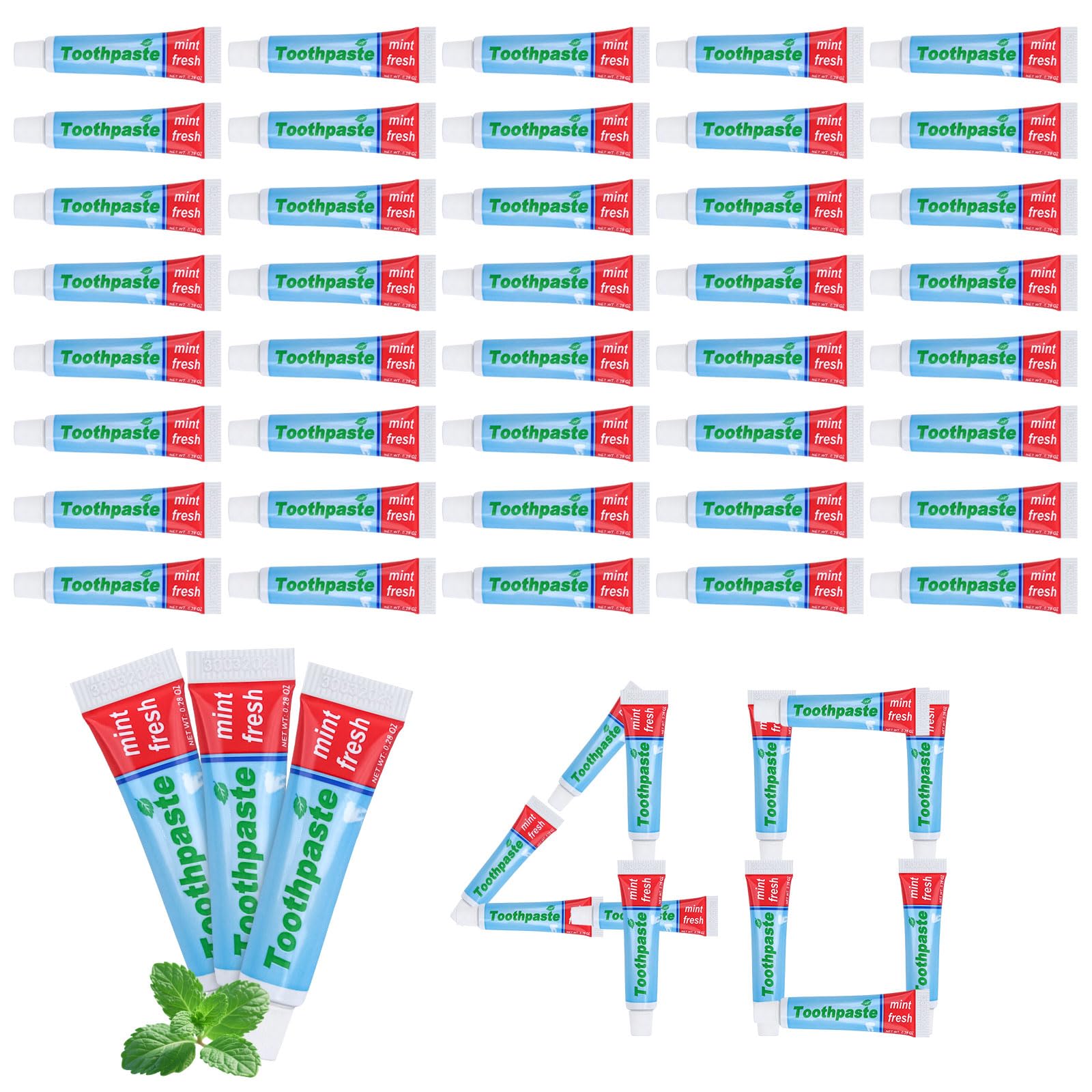 TWOWORLD dentifrice voyage petit tube menthe, fraîcheur portable.