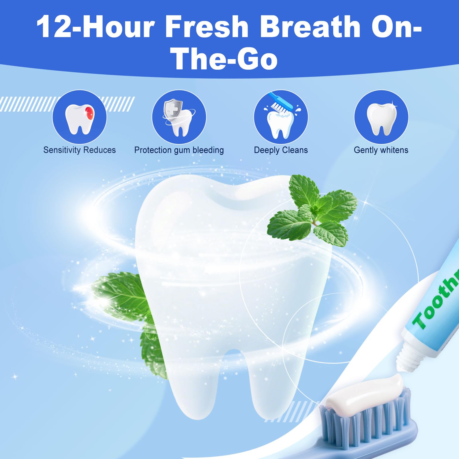 TWOWORLD emballage individuel dentifrice, hygiène assurée dans les espaces partagés.