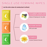 Twoworld lingettes féminines emballage individuel format compact pour sac