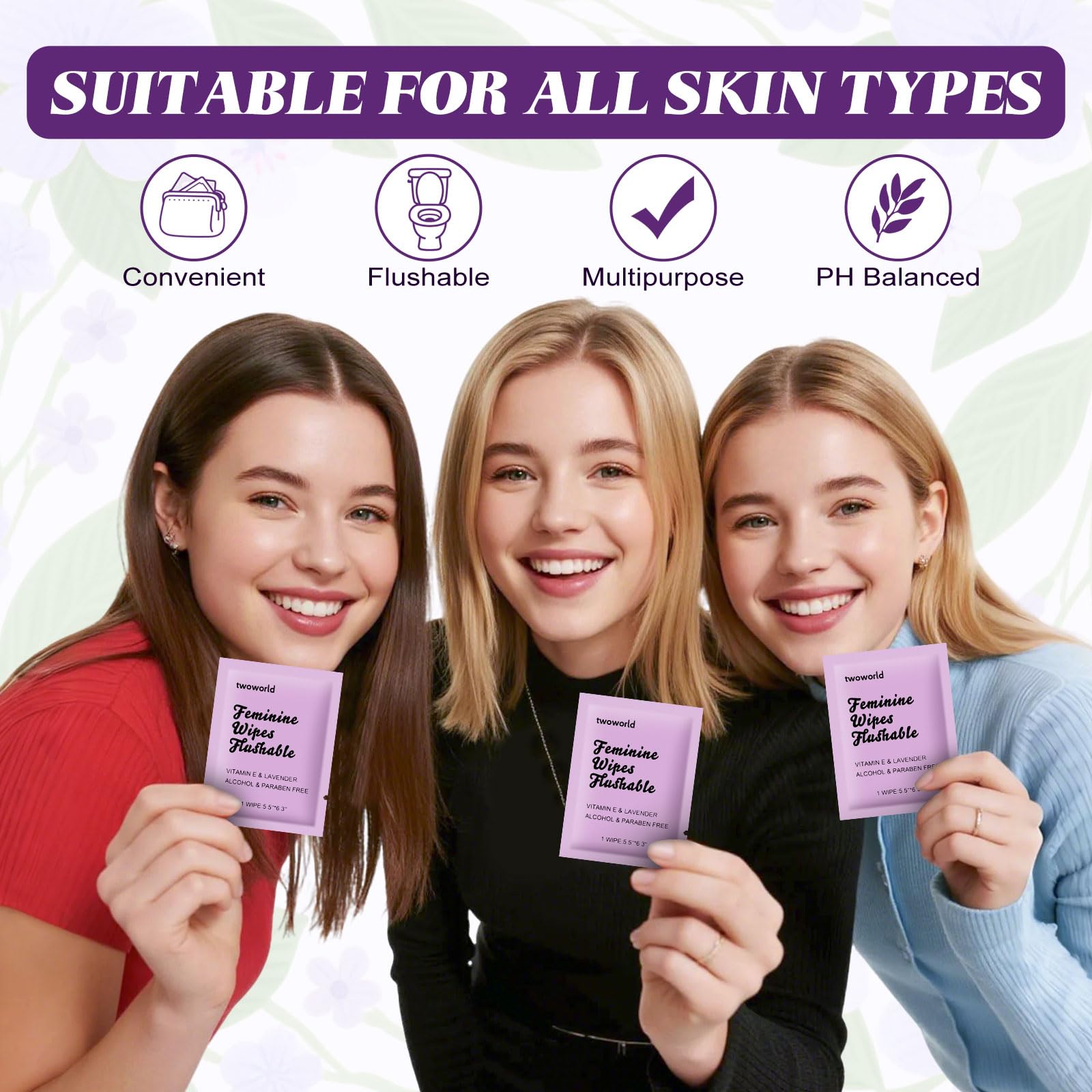 Pack Twoworld de 100 lingettes, prêt à l’emploi.