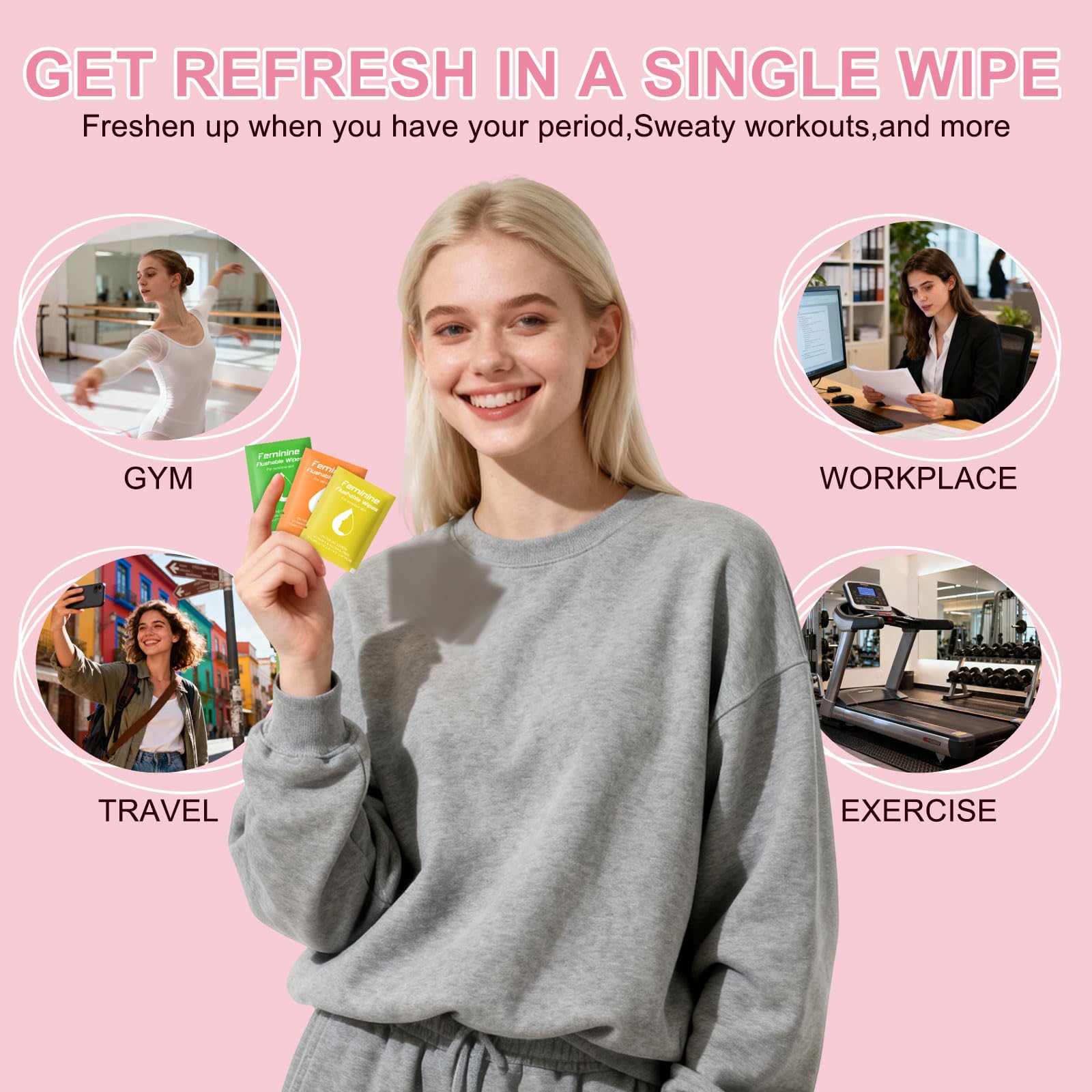 Twoworld lingettes sac à main pratique taille adaptée et confort