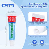 TWOWORLD lot de 40 mini dentifrices voyage, pratique pour bagages.