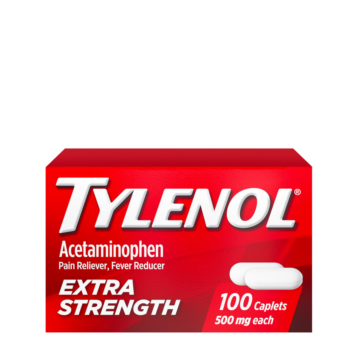Tylenol Extra Strength bouteille-100-caplets pour un soulagement des douleurs.